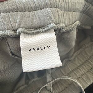 Light green / sage colored cuffed pants, joggers.  So soft and cozy by Varley!